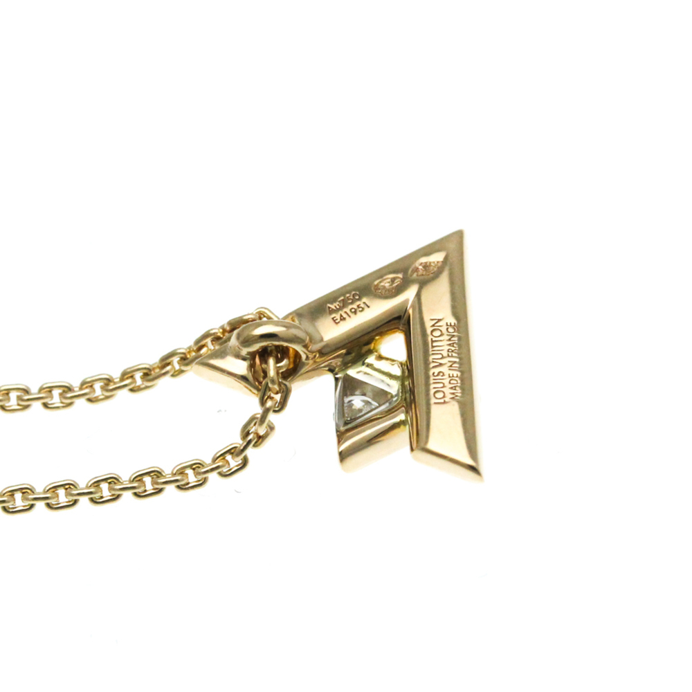 LOUIS VUITTON 18k Rose Gold Diamond Necklace - Picture 9 of 11
